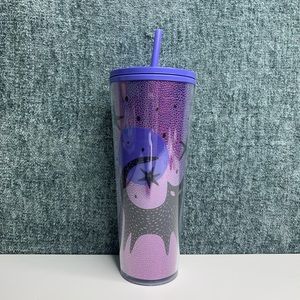 Starbucks Purple Starry Cat Tumbler